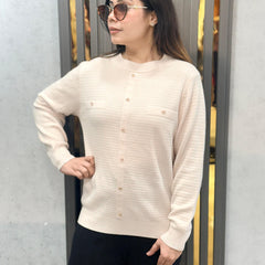 Beige Winter Premium Top For Women