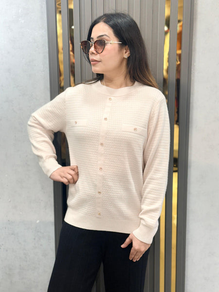 Beige Winter Premium Top For Women