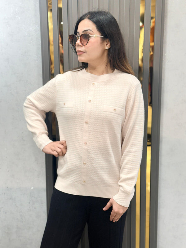 Beige Winter Premium Top For Women