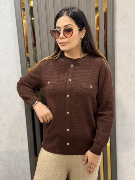 Brown Winter Premium Top For Women