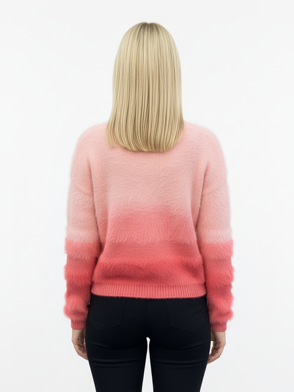 Premium Fuzzy Knit Cardigan with Pearl Buttons